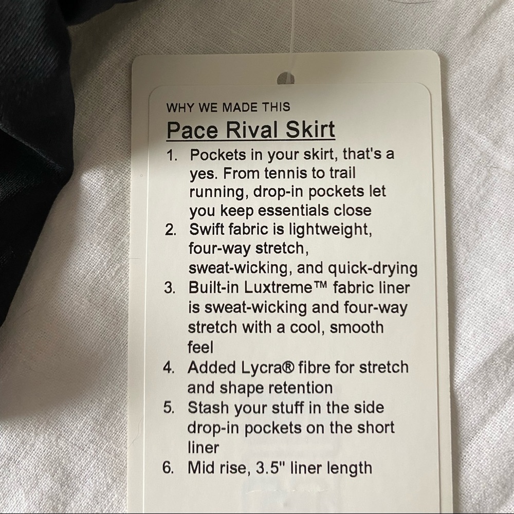 LULULEMON PACE RIVAL SIZE 2 - Picture 5 of 5